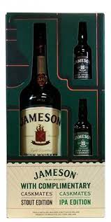 Jameson irish whiskey it's impossible to talk irish whiskey without mentioning jameson. Jameson 750ml With Complimentary 50ml Single Serving Stout Ipa Caskmates Gift Box Mid Valley Wine Liquor