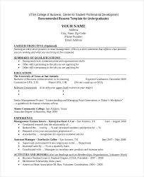 college student resume 7+ free word