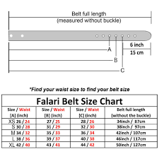 Falari Replacement Genuine Leather Dress Belt Strap Without Buckle 33mm