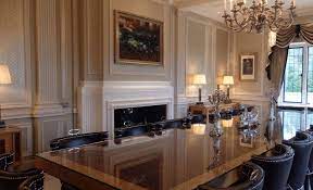 The one piece table is realized in hardwood walnut and it is carved and inlaid with amazing floral. Classical Dining Room British Institute Of Interior Design