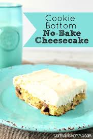 Cookie Bottom No Bake Cheesecake Bars Recipe Baking Easy Cheesecake Recipes Dessert Recipes