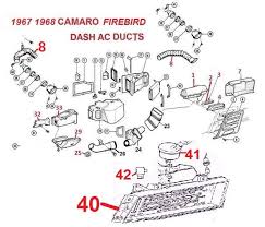 The following links will give you some really cool wiring diagrams for the 69 camaro. 67 68 Camaro Firebird Ac Under Dash Duct Chicago Muscle Car Parts Inc