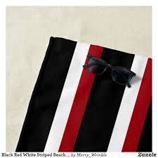 Black And White Striped Beach Towels Black Red White Striped Beach Towel Zazzle Com Striped Beach Towel Red And White Stripes Black And Red