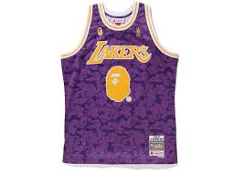 Mitchell & ness nba swingman jersey men's • purple/yellow 1999 to 2000 $130.00 more colors available mitchell & ness nba reversible mesh tank men's • purple 1992 to 1993 sale, price reduced from $80.00 to $64.99 $64.99 $80.00 Bape X Mitchell Ness Lakers Abc Basketball Swingman Jersey Purple Fw19