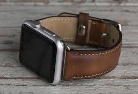Genuine Brown Leather Apple Watch Band 42mm 38mm 40mm