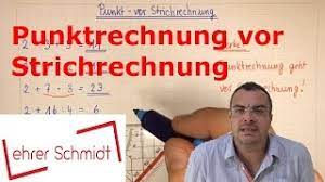 Die äquivalenzumformung einfach erklärt mit beispielen und aufgaben zum üben. Punkt Vor Strichrechnung Grundrechenarten Mathematik Lehrerschmidt Youtube