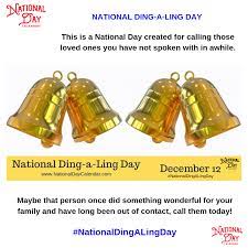 National Ding A Ling Day December 12 National Day Calendar National Day Calendar Day National