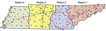 Tennessee is a landlocked state in the southeastern united states. County Outline Map