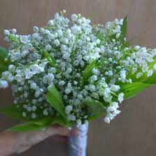 Www Brigitteflowers Co Uk Bridal Bouquet With Lilly Of The Valley And Baby S Breath Made By Brigitte De Wert Bridal Bouquet Babys Breath Flower Arrangements