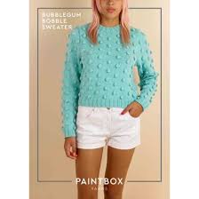 Knitting patterns for teenage jumpers. Bubblegum Bobble Jumper Free Knitting Pattern In Paintbox Yarns Wool Mix Aran