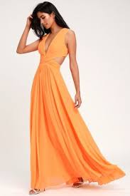 Buy A Cute Women S Coral Dress Latest Styles Of Orange Cocktail Dresses And Formal Gowns For Every Orange Prom Dresses Bright Orange Dress Orange Maxi Dress