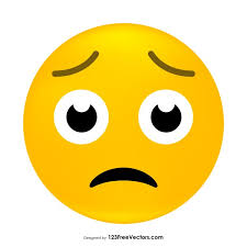 First, you need to download emoji stickers from any online website. Worried Face Emoji Vector Download