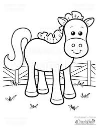 Cute Farm Horse Free Printable Coloring Page For Kids Horse Coloring Pages Cow Coloring Pages Cute Coloring Pages