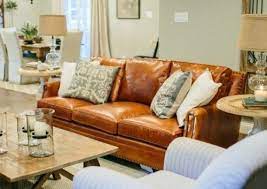 Fixer Upper Season 2 Episode 3 The Tree House Farmhouse Style Living Room Leather Living Room Furniture Brown Couch Living Room