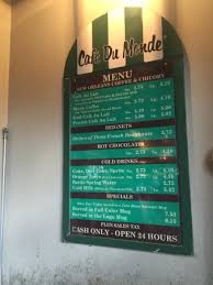 Menu, zdjęcia, oceny i recenzje dla coffee shops new orleans. Menu And Prices Bild Von Cafe Du Monde New Orleans Tripadvisor