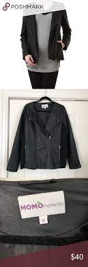 Vegan Leather Maternity Leather Jacket Maternity Jacket Jackets Vegan Leather