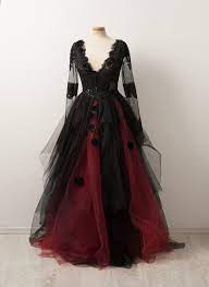 Charming Prom Dress Tulle Prom Gown A Line Prom Dress Long Sleeves Prom Gown Prom Dresses Long With Sleeves Gothic Wedding Dress Prom Dresses