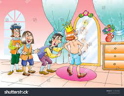 Childrens Fairy Tales Naked King Stock Illustration 1421632682 |  Shutterstock