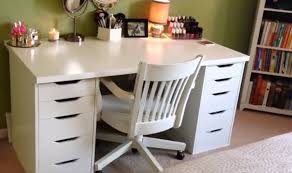 Ikea Two Alex Drawer Units With Linnmon Table Top Perfect Desk Vanity Ikea Desk Top Desk With Drawers Ikea Desk