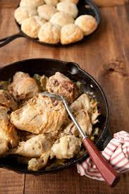 Biscuits And Gravy Recipe Paula Deen Made This Tonight Just The Chicken Not The Biscuits Though Poultry Recipes Recipes Smothered Chicken