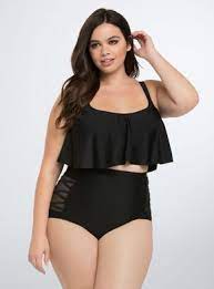 20 Fierce Plus Size Swimsuits To Rock Poolside Plus Size Swimsuits Plus Size Swimwear Flounce Bikini Top