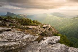 Hawksbill Sunsetmagnificant Light On Top Of Hawksbill Mountain Looking South In To The Linville Go North Carolina Hiking Appalachian Trail Blue Ridge Mountains