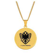 Albania Necklace Albania Jewelry Albania Charm Necklace Albanian Necklace Albanian Map Flag Necklace Jewelry Unique Jewelry