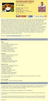 Top Secret Recipes Pizza Hut Wingstreet Traditional Chicken Wings Copycat Recipe Wing Recipes Hot Wing Recipe Chicken Wing Recipes