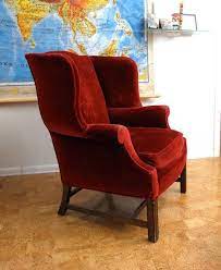pin by thirdofeight on 10 concept gryffindor common room red furniture furniture upholstery velvet wingback chair