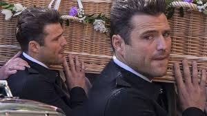 Grieving Mark Wright fights back tears as he carries the coffin of his  beloved grandmother Nanny Pat