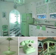 I love the kitsch and the window! Pretty Splashes Of Mint With A Vintage Era Vibe Mint Green Vintage Retro Home Retro Decor Vintage House