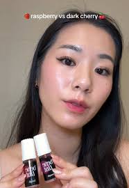 Lip Tint Comparison: Raspberry vs Dark Cherry