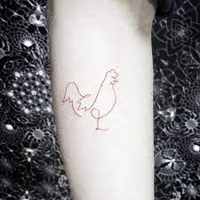 Minimalist Single Line Rooster Tattoo By Soyfelizstudio Rooster Tattoo Hen Tattoo Chicken Tattoo