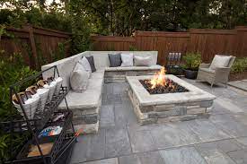 This propane fire table can be moved around the patio. Fire Pits Wood Burning Or Gas Paradise Restored Landscaping