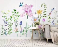 Beginners diy wall art design for bedroom.in this diy home made wall art tutorial i show a project to decorate your bed room wall with these tolls we need. Floral Wallpaper Cartoon Flower Wall Mural Colorful Garden Wall Art Kitchen Wall Decor Living Room B Wall Murals Garden Wall Art Floral Wall Art