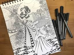 By best coloring pages january 27th 2015. Paint The Roses Red Adult Coloring Page Auralynne