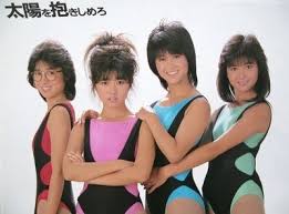 80s japanese idol band saint four i love the second one from the right so sassy model idol swimwear