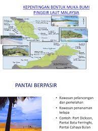 Memerhatikan gambar tersebut, muka bumi terdiri atas dua bagian, daratan dan lautan. Kepentingan Bentuk Muka Bumi Pinggir Laut Malaysia