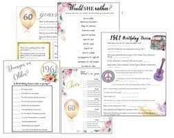 For a 50th birthday, everything should come together for an unforgettable event. 60th Birthday Trivia Etsy