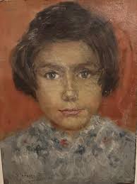 BERNARD DUFOUR (1922-2016) : Portrait of a Woman with a Girl, acrylic