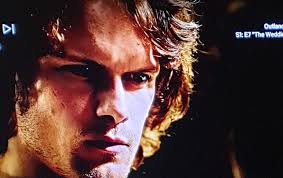 The most lustful look in the whole of Outlander..the wedding.