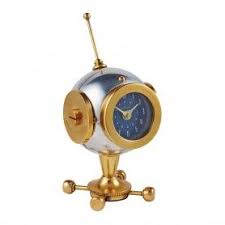 Spaceman Table Clock Helmet Brass Silver Pendulux Tcspcal Table Clock Clock Pendulux Clock
