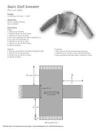 Crochet doll clothes patterns, doll patterns. Free Tutorial For Basic Barbie Doll Sweater Knitting Dolls Clothes Barbie Clothes Crochet Doll Clothes