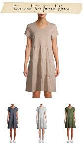 Time And Tru Tiered Knit Dress In 2020 Tiered Knit Dress Knit Dress Clothes For Women