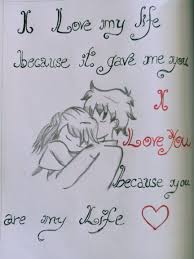 Love My Life Relationship Drawings Drawings For Boyfriend Cute Couple Drawings