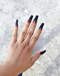 Attractive Acrylic Black Coffin Nails Designs 46 Attractive Nail Art Designs For Coffin Nails 2018 Black Acrylic Nails Pretty Nails Popular Nails