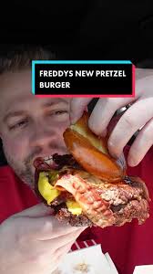 Freddys Pretzel Bun Burger