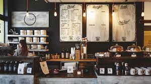 Brand kit, magic resize tool, animate your designs Coffee Shop Virtual Backgrounds