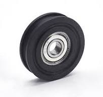 Nylon Pulley Wheel Bearing Round U-Groove Embedded Guiding Rail Sliding  Door | eBay