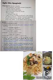 Aglio Olio Pasta Thermomix Recipes Recipes Spaghetti Ingredients